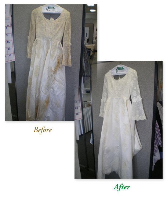 Vintage wedding 2025 dress cleaning